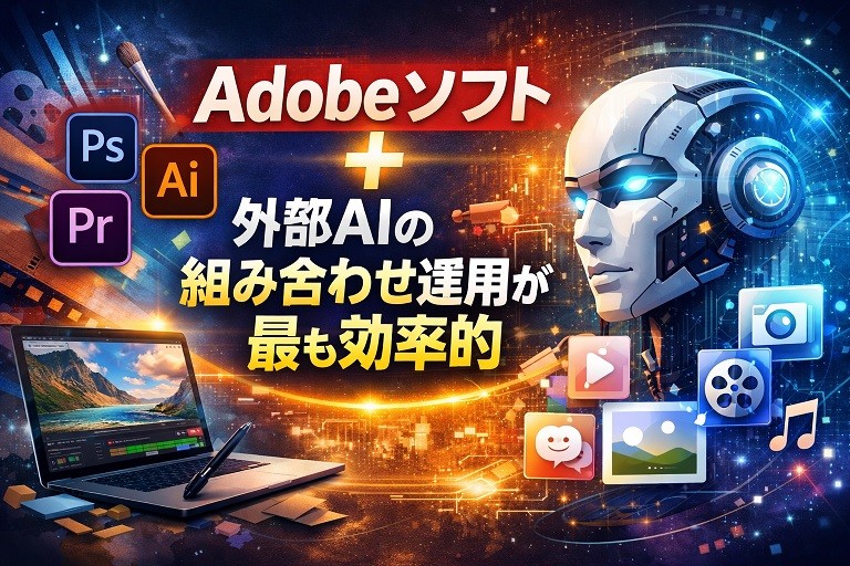 Adobeソフト＋外部AIの組み合わせ運用が最も効率的